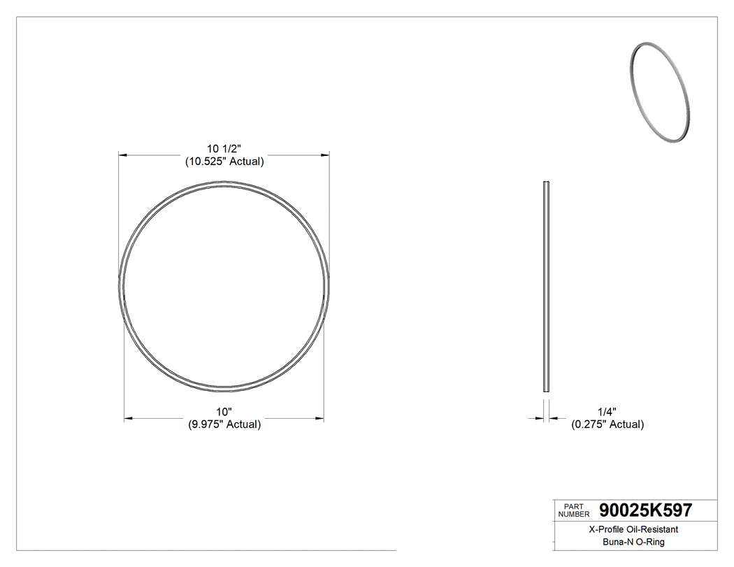 Technical drawing - 90025K597